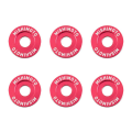 Mishimoto MMFW-SM-6RD Fender Washer Kit Small 6pcs Red       