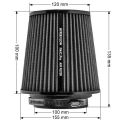 Stożkowy filtr powietrza FMIC.Pro dł. 100mm średnica montażowa 100mm