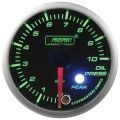Wskaźnik Prosport ciśnienie oleju seria Stepper Motor Peak 52mm Green