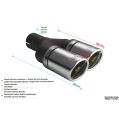 Universal Exhaust Tail Pipe Muffler Tip round 70mm lenght 200/180mm mounting diameter 45mm-2