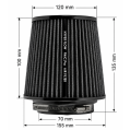 FMIC.Pro cone air filter length 100mm diameter 100mm-7