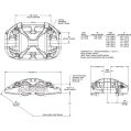 Wilwood 120-16466 XRZ4R Universal Radial Mount Caliper 4 Pistons-2