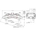 Wilwood 120-16823 AeroDM Lug Mount Caliper Right 6 Pistons Black-2