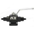 Lightweight Billet Aluminum In-Line Ball Valve- 1/2 Inch I.D. W/ 4AN Fittings Nitrous Express NX-15159-4-1