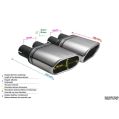 Universal Exhaust Tail Pipe Muffler Tip oval 145×75mm lenght 140mm mounting diameter 45mm-2