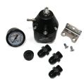 DeatschWerks DWR2000 AFPR Pressure Gauge 10AN and 8AN Fittings Anodized Black-1