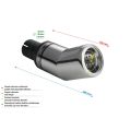 Universal Exhaust Tail Pipe Muffler Tip round 80mm lenght 170mm mounting diameter 45mm-2
