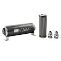 DeatschWerks In-Line Fuel Filter Kit -8AN 40 Micron 160mm-1