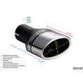 Universal Exhaust Tail Pipe Muffler Tip oval 120×80mm lenght 80mm mounting diameter 60mm-2