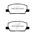 DP22420 Brake Pads GREENSTUFF EBC Brakes for Opel Mokka X VAUXHALL Mokka X-5