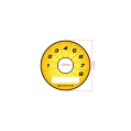 Ecumaster Rotary Switch 8pos Gauge Faces Yellow Y01-3
