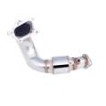 Downpipe with High-Flow Catalytic Converter XForce 100CPSI for Mazda 3 2008-2013 MPS (BL) for MazdaSPEED stainless steel-1