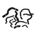 Silicone Radiator Coolant Hose Kit FMIC.EU for Honda Civic FD2 K20A 2.0L Type-R 06-10 - Black-1