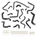 Silicone Radiator Coolant Hose Kit FMIC.EU for Renault Megane RS 225 2004-2008 - Black-1