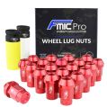 Aluminium wheel nuts FMIC.Pro M12x1.25 Red 20 pcs. tapered -1