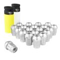 Aluminium wheel nuts FMIC.Pro M12x1.25 Silver 20 pcs. conical through-piece-2