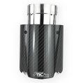 Stainless Steel Exhaust Tailpipe FMIC.Pro Type I Gloss Carbon 102mm Tip 76mm Inlet-2