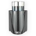 Stainless Steel Exhaust Tailpipe FMIC.Pro Type I Gloss Carbon Black 89mm Tip 51mm Inlet-2