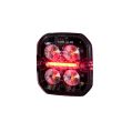 Warning Position Light Beacon LED Purelux Ultra Slim Square Amber / Red 60mm 12V 24V 8W-3