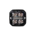 Warning Position Light Beacon LED Purelux Ultra Slim Square Amber / Red 60mm 12V 24V 8W-5