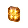Warning Position Light Beacon LED Purelux Ultra Slim Square Amber / Red 60mm 12V 24V 8W-1