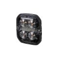 Warning Position Light Beacon LED Purelux Ultra Slim Square White / Red 12V 24V 60mm 8W-2