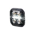Warning Position Light Beacon LED Purelux Ultra Slim Square White / Red 12V 24V 60mm 8W-3