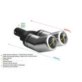 Universal Exhaust Tail Pipe Muffler Tip round 80mm lenght 260mm mounting diameter 50mm-2