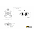 IRP Adjustable Camber Caster Plates for Coilovers with M14x1.25 for BMW E30 E34-3