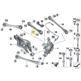 IRP Steel Rear Adjustable Camber Arms with Motorsport Bearings for BMW F2x F3x Gold-3