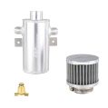 OIL CATCH TANK JRSPEC 0.75L WITH 2 SIDE AN10 FITTINGS AND FILTER-3