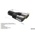 Universal Exhaust Tail Pipe Muffler Tip round 60mm lenght 170mm mounting diameter 50mm-2