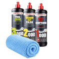 MENZERNA Polishing Compound Set 1000 2000 3000 3x250ml with Microfiber Cloth Paint Correction Kit-1