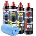 MENZERNA Polishing Compound Set 1000 2500 3000 + Sealing Wax Protection 4x250ml + Microfibre Cloth Paint Correction Kit-1