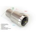 Universal Exhaust Tail Pipe Muffler Tip round 80mm lenght 110mm mounting diameter 55mm-2