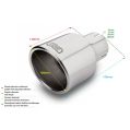 Universal Exhaust Tail Pipe Muffler Tip round 100mm lenght 120mm mounting diameter 65mm-2
