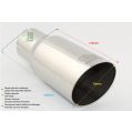 Universal Exhaust Tail Pipe Muffler Tip round 76mm lenght 120mm mounting diameter 65mm-2