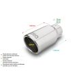 Universal Exhaust Tail Pipe Muffler Tip round 80mm lenght 120mm mounting diameter 50mm-2