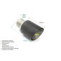 Universal Exhaust Tail Pipe Muffler Tip round 90mm lenght 105mm mounting diameter 50mm-2