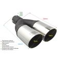 Universal Exhaust Tail Pipe Muffler Tip round 76mm lenght 230mm mounting diameter 55mm-2