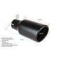 Universal Exhaust Tail Pipe Muffler Tip round 80mm lenght 120mm mounting diameter 55mm-2