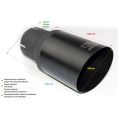 Universal Exhaust Tail Pipe Muffler Tip round 90mm lenght 120mm mounting diameter 60mm-2