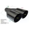 Universal Exhaust Tail Pipe Muffler Tip round 76mm lenght 120mm mounting diameter 50mm-2