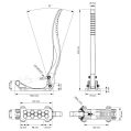 Nuke Performance Hydraulic Handbrake DriftSpec Pro Billet Organic Flow 420mm Silver-8
