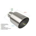 Universal Exhaust Tail Pipe Muffler Tip round 100mm lenght 120mm mounting diameter 55mm-2