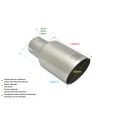Universal Exhaust Tail Pipe Muffler Tip round 90mm lenght 120mm mounting diameter 60mm-2