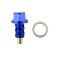 JRspec Magnetic Oil drain Sump Pan Plug Bolt M12x1.5 BMW, Chrysler, Mercedes Blue-2