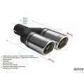 Universal Exhaust Tail Pipe Muffler Tip round 70mm lenght 200mm mounting diameter 60mm-2