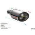 Universal Exhaust Tail Pipe Muffler Tip round 100mm lenght 150mm mounting diameter 50mm-2