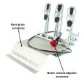 Reverse Pedalbox Floor Mount with Footrest RacingPedalBoxes - Gray-4